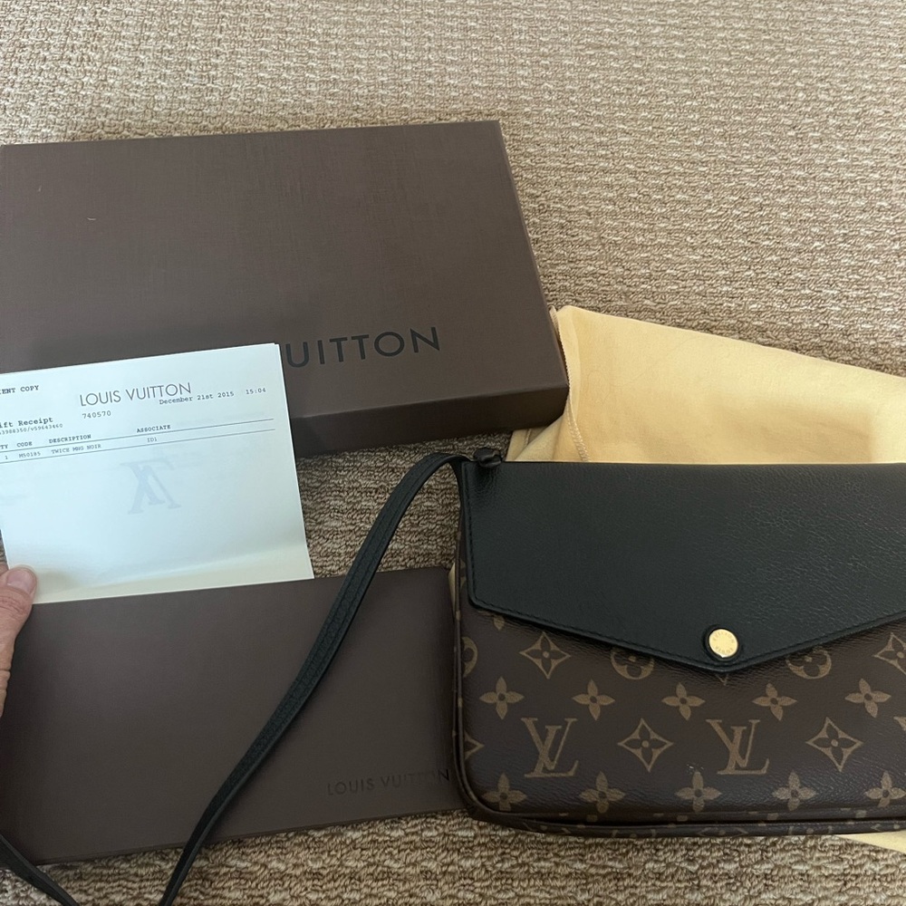 Louis Vuitton twice twinset monogram noir black crossbody